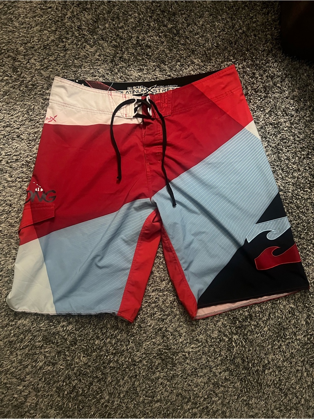 Andy Iron Billabong Men’s Red & Light Blue Colorblock Swim Trunk